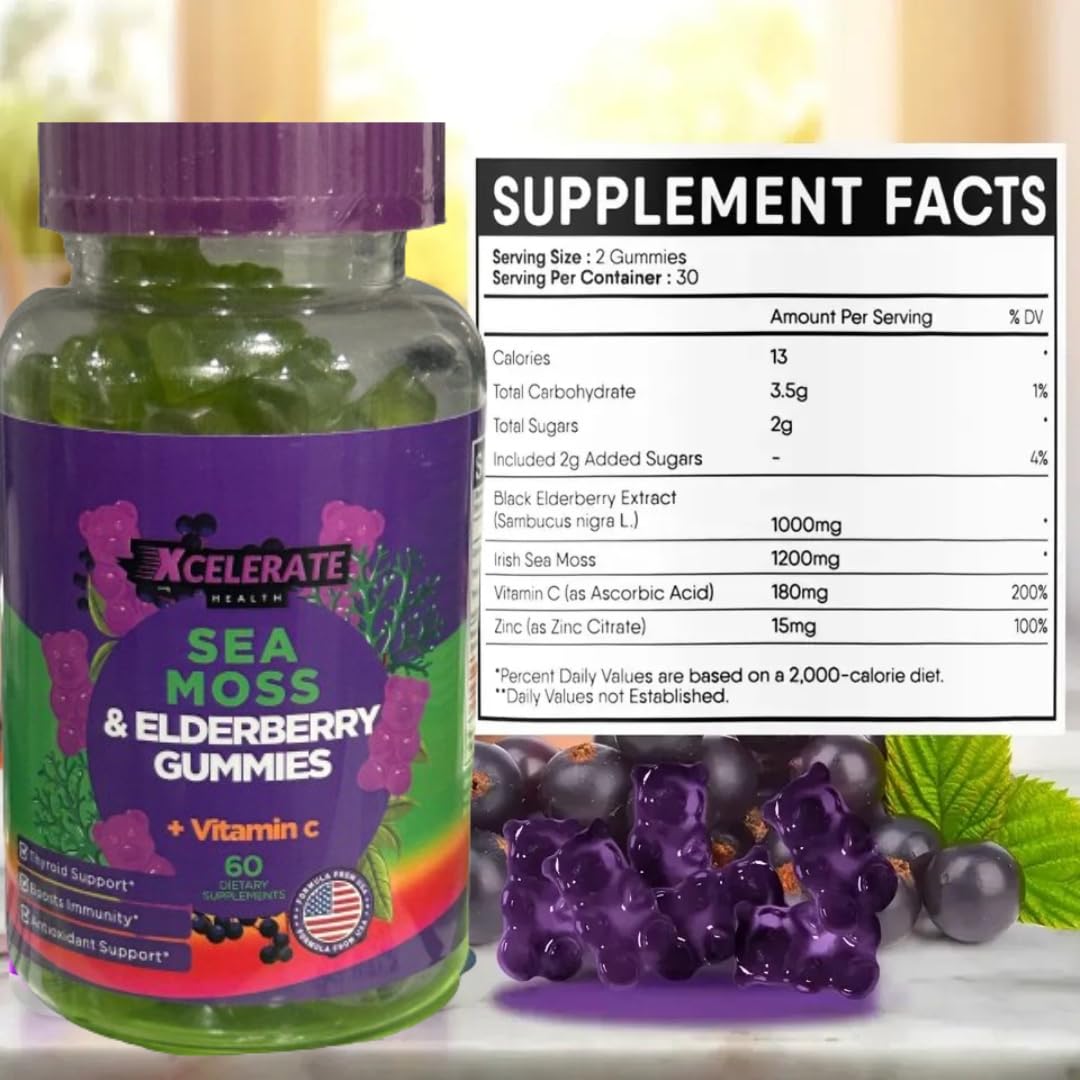 Sea Moss and Elderberry Gummies: Boost Your Health with The Ultimate Superfood Snack!