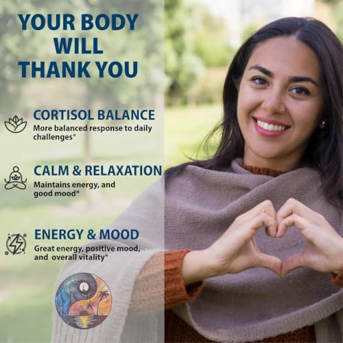 13 in 1 Corti-Soothe Ashwagandha, Holy Basil, Lion’s Mane, Magnesium, L-Theanine, Ginseng, Valerian Root, Magnolia Bark, Ginkgo Biloba, Panax Ginseng GABA Cortisol Supplement