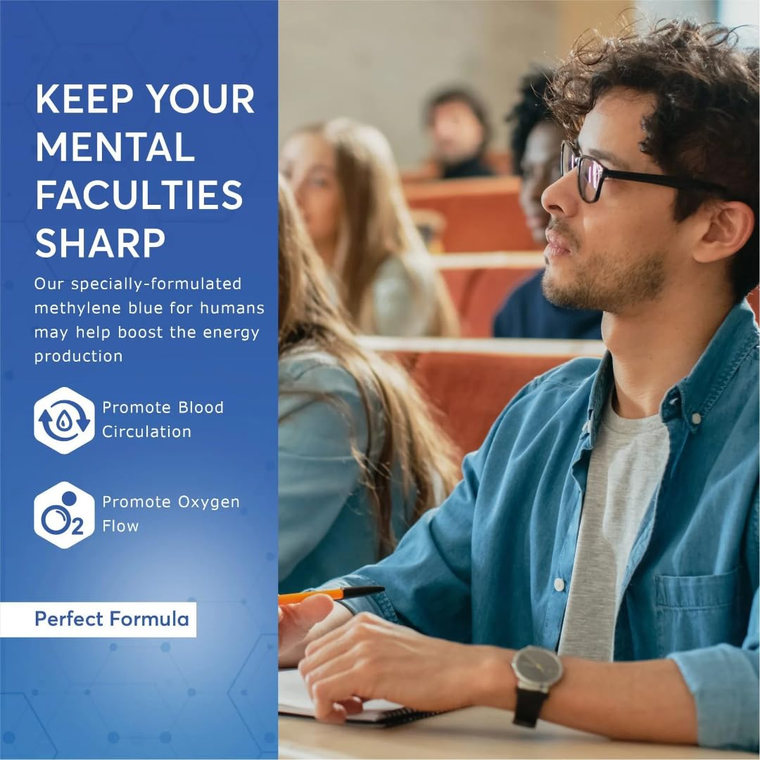 Xcelerate Health Methylene Blue | Formaldehyde-Free, Pharmaceutical Grade | Liquid Dropper Supplement | 1.69 FL OZ | Lab-Tested, Vegan & Non-GMO