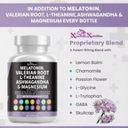 NeuVelle Deep Calm + Sleep Support – All-in-1 Formula with Melatonin, Valerian Root, Ashwagandha, L-Theanine, Magnesium, 5-HTP, GABA, Chamomile & More – Relaxation, Stress Relief & Restful Sleep – 60 Vegan Capsules