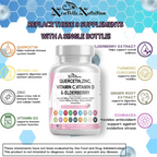 Quercetin, Zinc, Vitamin C, D, Elderberry, Ginger, Bromelain, Turmeric, Nettle, Reishi, Sea Moss, Garlic, Rose Hips & Black Pepper – 60 Vegan Capsules - ImmuneShield Complete Immune Support
