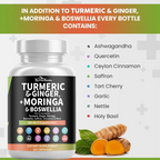 NeuVelle Inflammune Balance – All-in-1 Anti-Inflammatory & Immune Support with Moringa, Turmeric, Boswellia, Ginger, Ashwagandha, Quercetin, Cinnamon, Tart Cherry, Garlic, Nettle, Holy Basil & Black Pepper – 120 Vegan Capsules