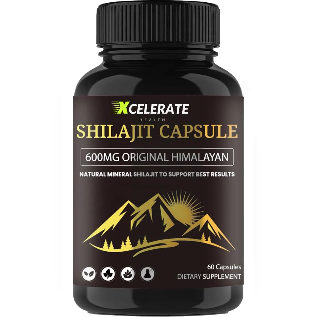 Xcelerate Health Shilajit Capsules – Pure Himalayan Energy & Vitality Booster
