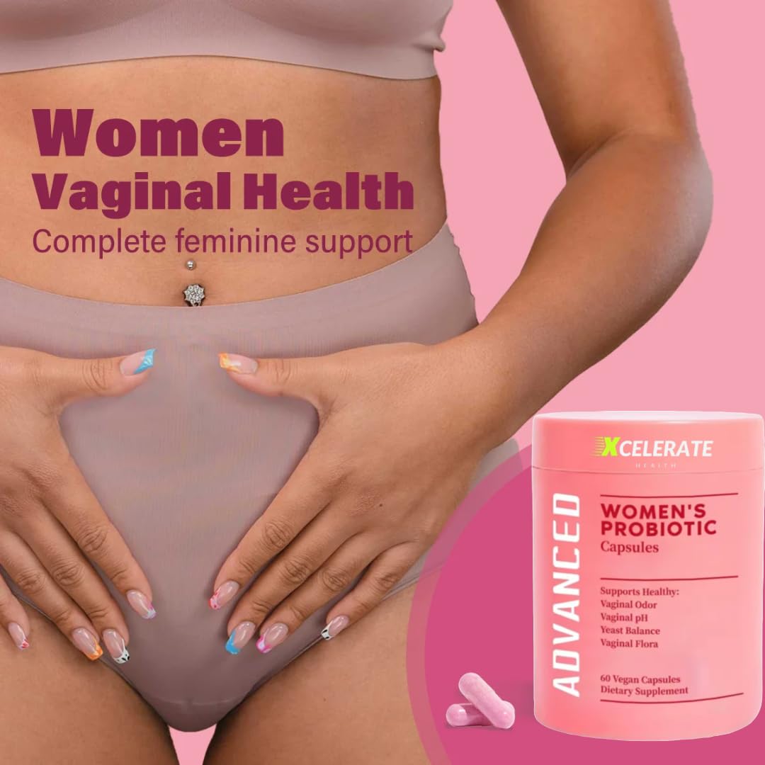 Women Health Feminine Probiotic – Vaginal Health, PH Balance & Digestive Support – Women’s Daily Lactobacillus for Feminine Care & Gut Vaginal Odor & Flora – 60 CAPS- Made in USA
