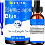 Xcelerate Health Methylene Blue | Formaldehyde-Free, Pharmaceutical Grade | Liquid Dropper Supplement | 1.69 FL OZ | Lab-Tested, Vegan & Non-GMO