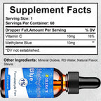Xcelerate Health Methylene Blue | Formaldehyde-Free, Pharmaceutical Grade | Liquid Dropper Supplement | 1.69 FL OZ | Lab-Tested, Vegan & Non-GMO